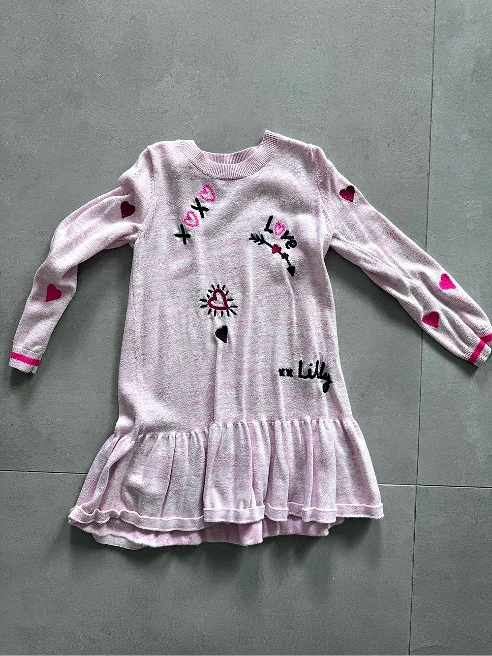 Lilly Pulitzer Girls Pink Long Sleeve Dress Size 4-5 Like New